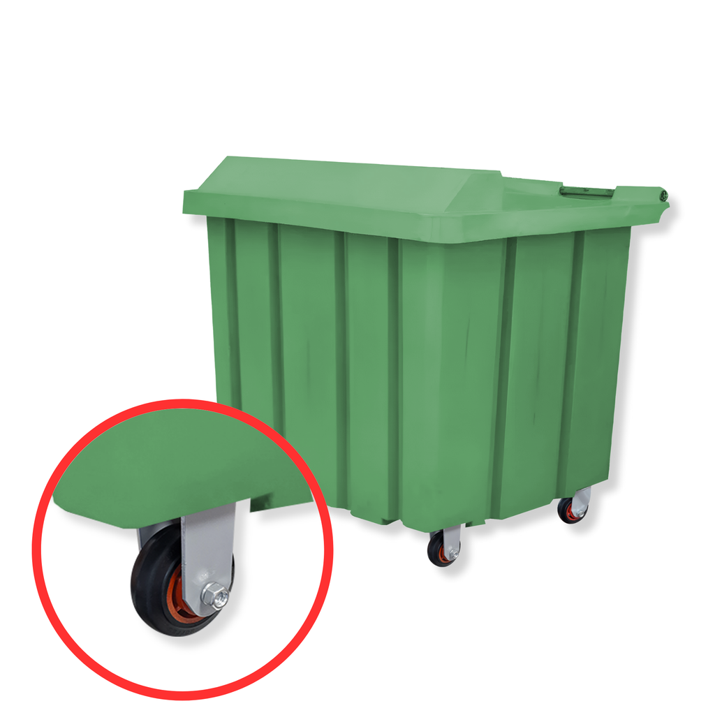 Rodachin fijo en poliamida y caucho 4´´