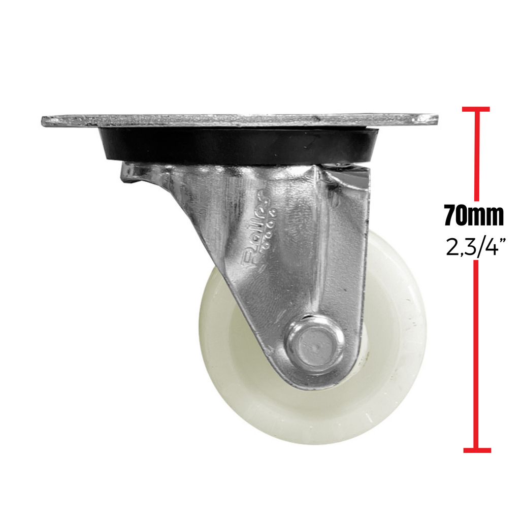 Rodachin giratorio en nylon 2´´