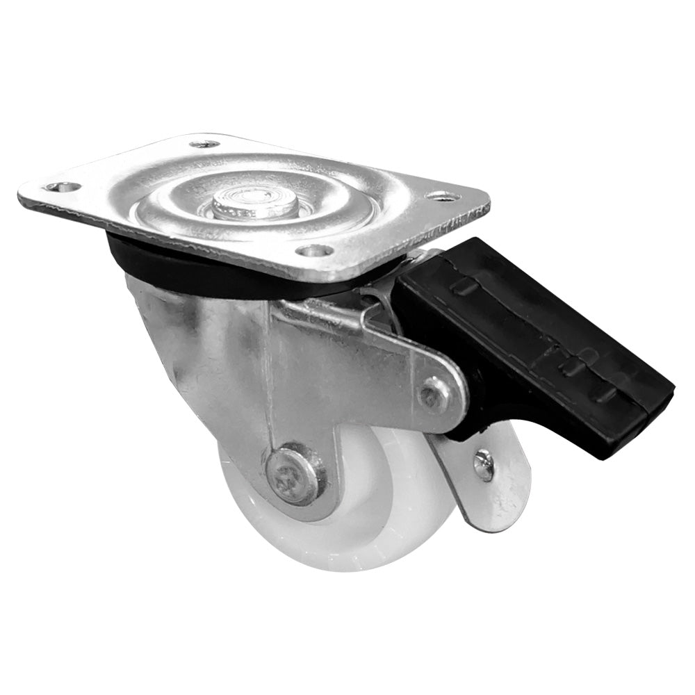 Rodachin giratorio en nylon con freno pedal 2´´