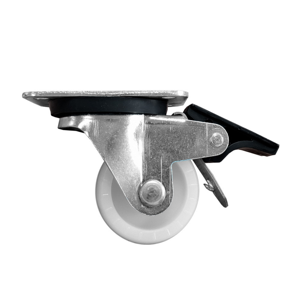 Rodachin giratorio en nylon con freno pedal 2´´